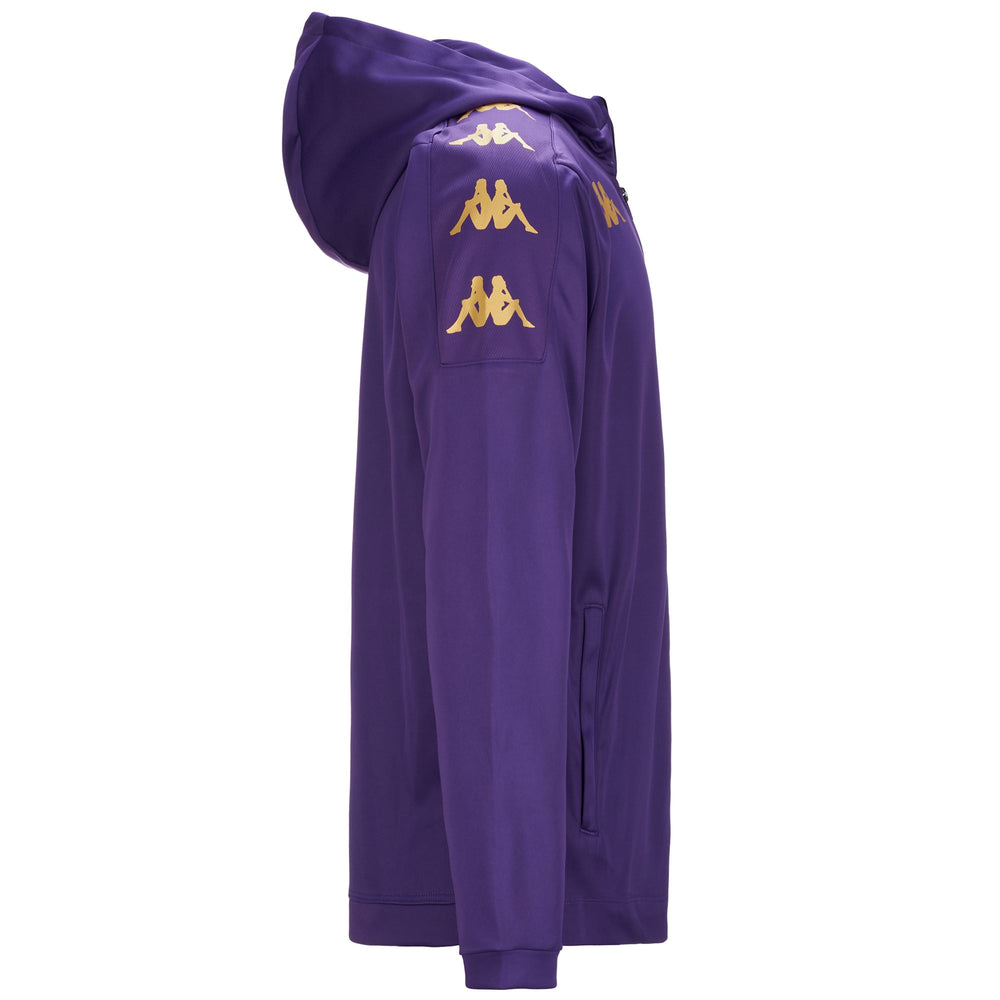 Sweat à capuche de football violet pour homme, coupe ajustée, avec fermeture éclair intégrale 02