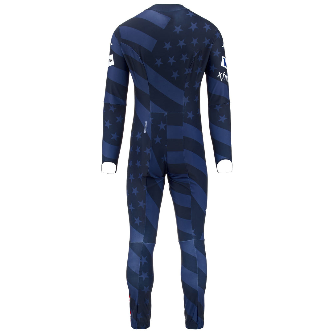 Blue Men's Skin Fit Ski Tracksuit with High Tech Stretch Fabric main
