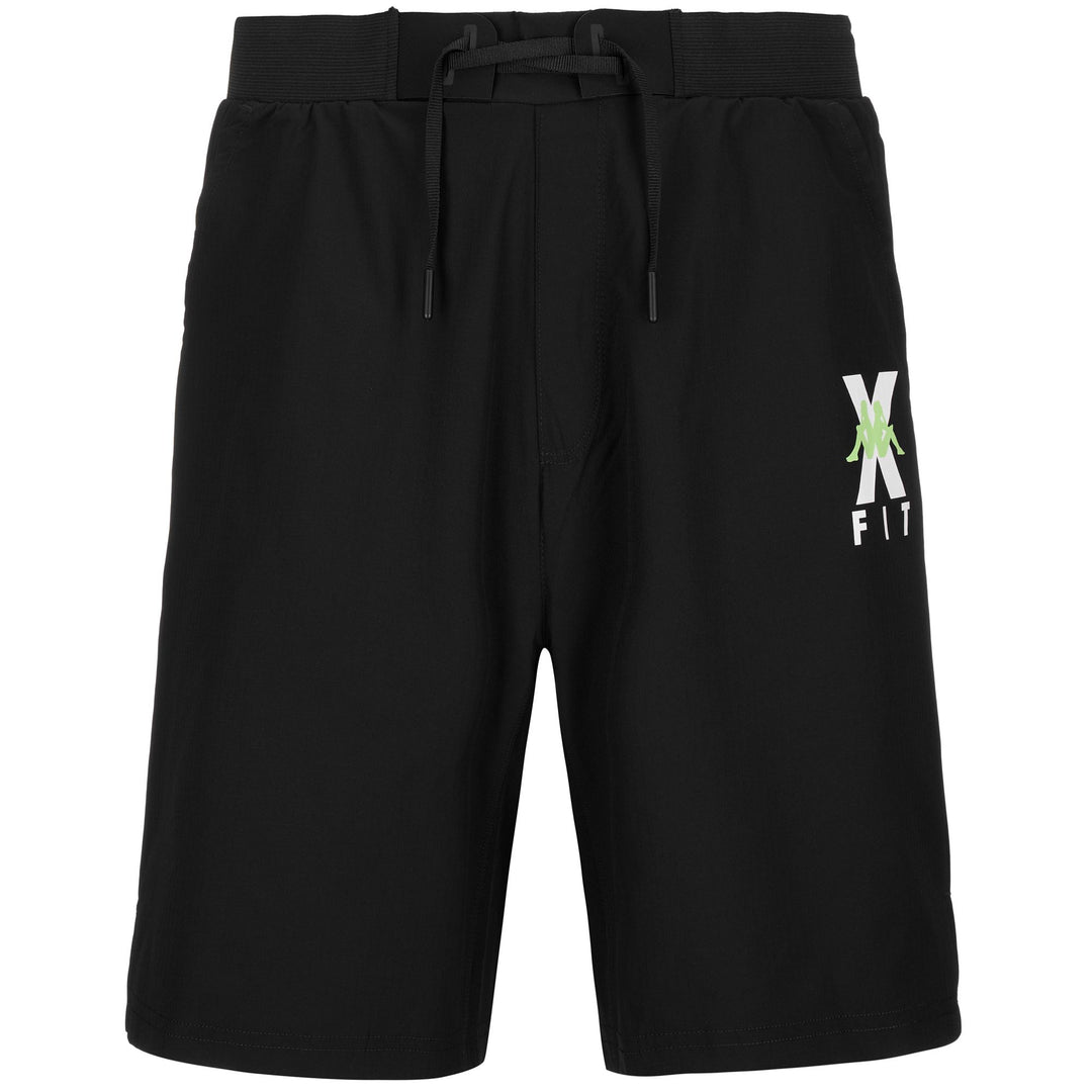 Black Green Men's Workout Sport Shorts with Pockets 01