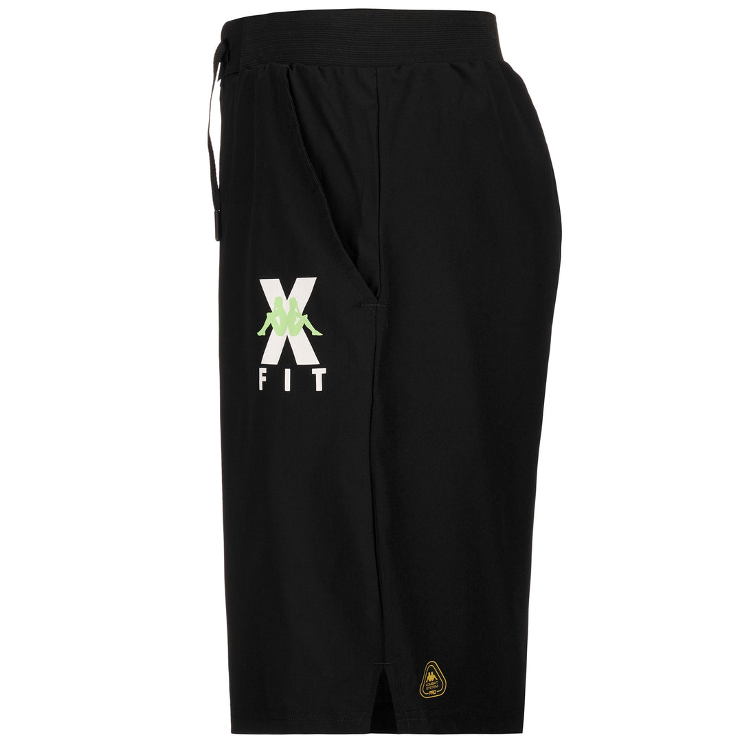 Black Green Men's Workout Sport Shorts with Pockets main