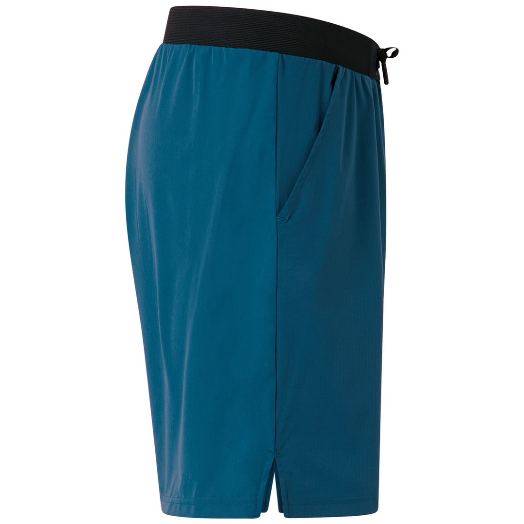 Pantaloncini sportivi da uomo blu vestibilità regular in tessuto intrecciato e ripstop main