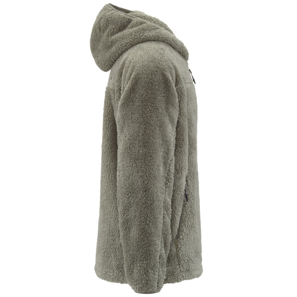 Grey Men's Ski Fleece Jacket Oak Green 02