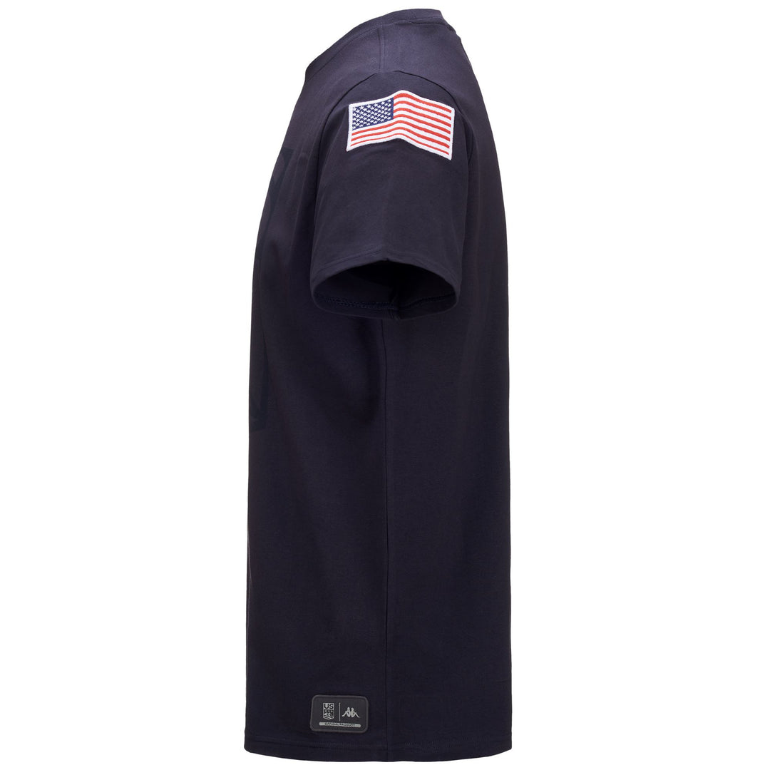 T-Shirt da Sci Slim Fit Unisex Blu Navy con Logo Ricamato main