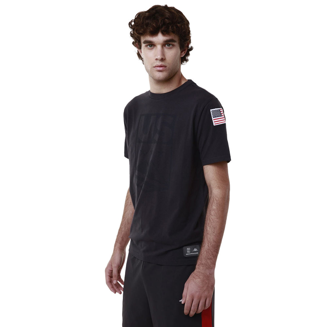 T-Shirt da Sci Slim Fit Unisex Blu Navy con Logo Ricamato main