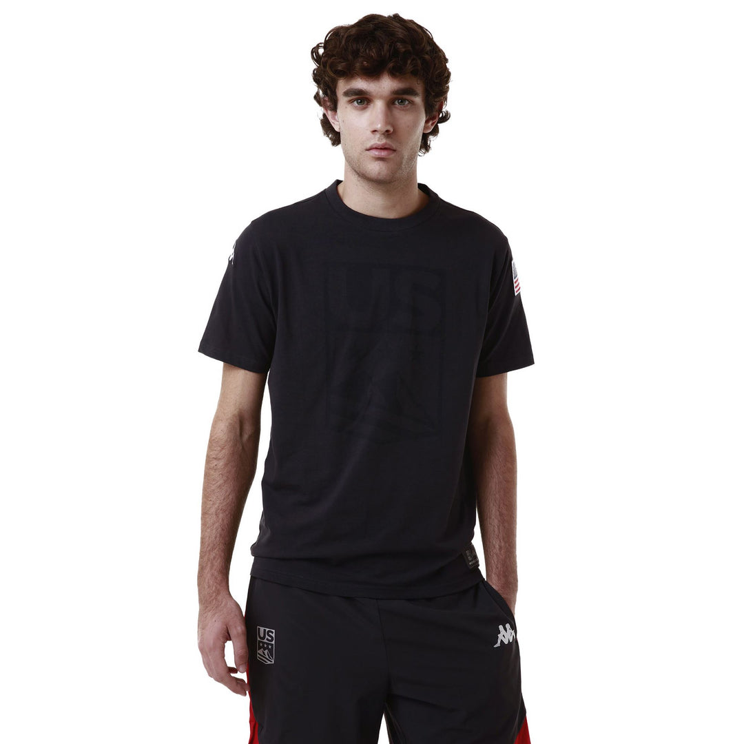 T-Shirt da Sci Slim Fit Unisex Blu Navy con Logo Ricamato main