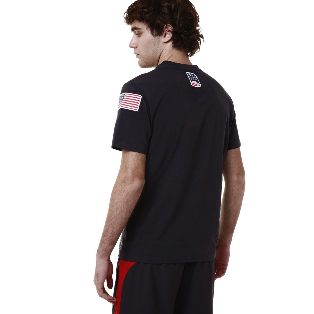 T-Shirt da Sci Slim Fit Unisex Blu Navy con Logo Ricamato main