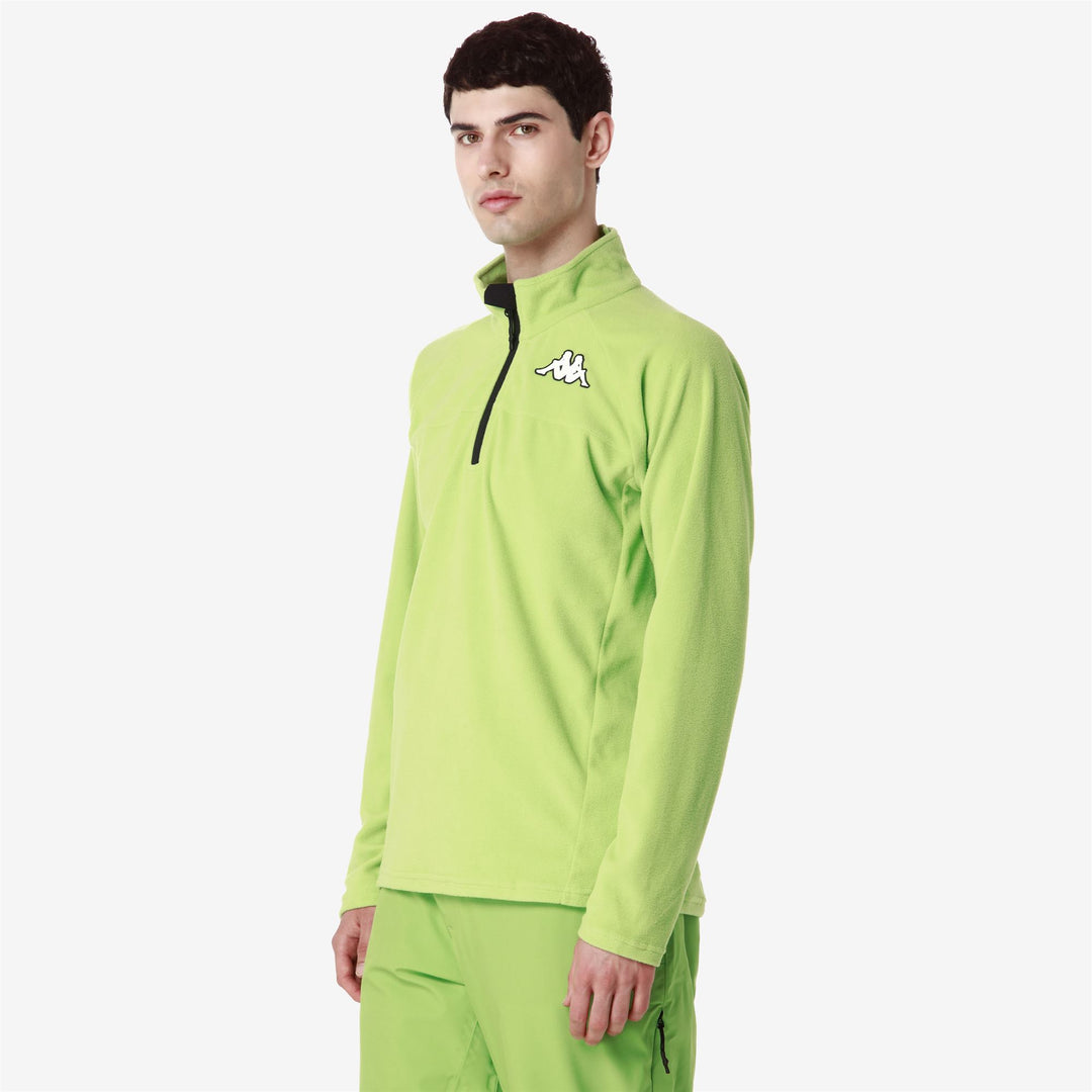 Green Unisex Slim Fit Lightweight Fleece for Ski main
