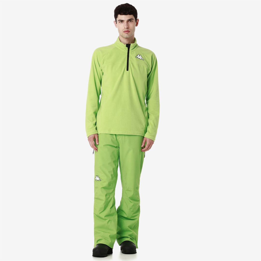 Green Unisex Slim Fit Lightweight Fleece for Ski 01
