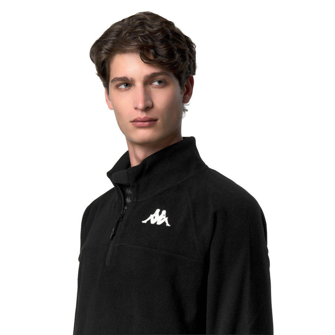 Black Unisex Slim Fit Microfleece Ski Jumper main
