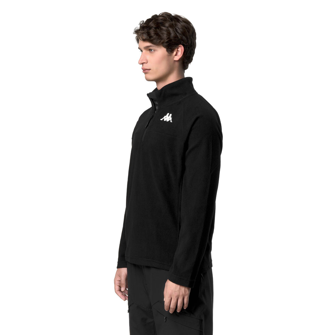 Black Unisex Slim Fit Microfleece Ski Jumper main