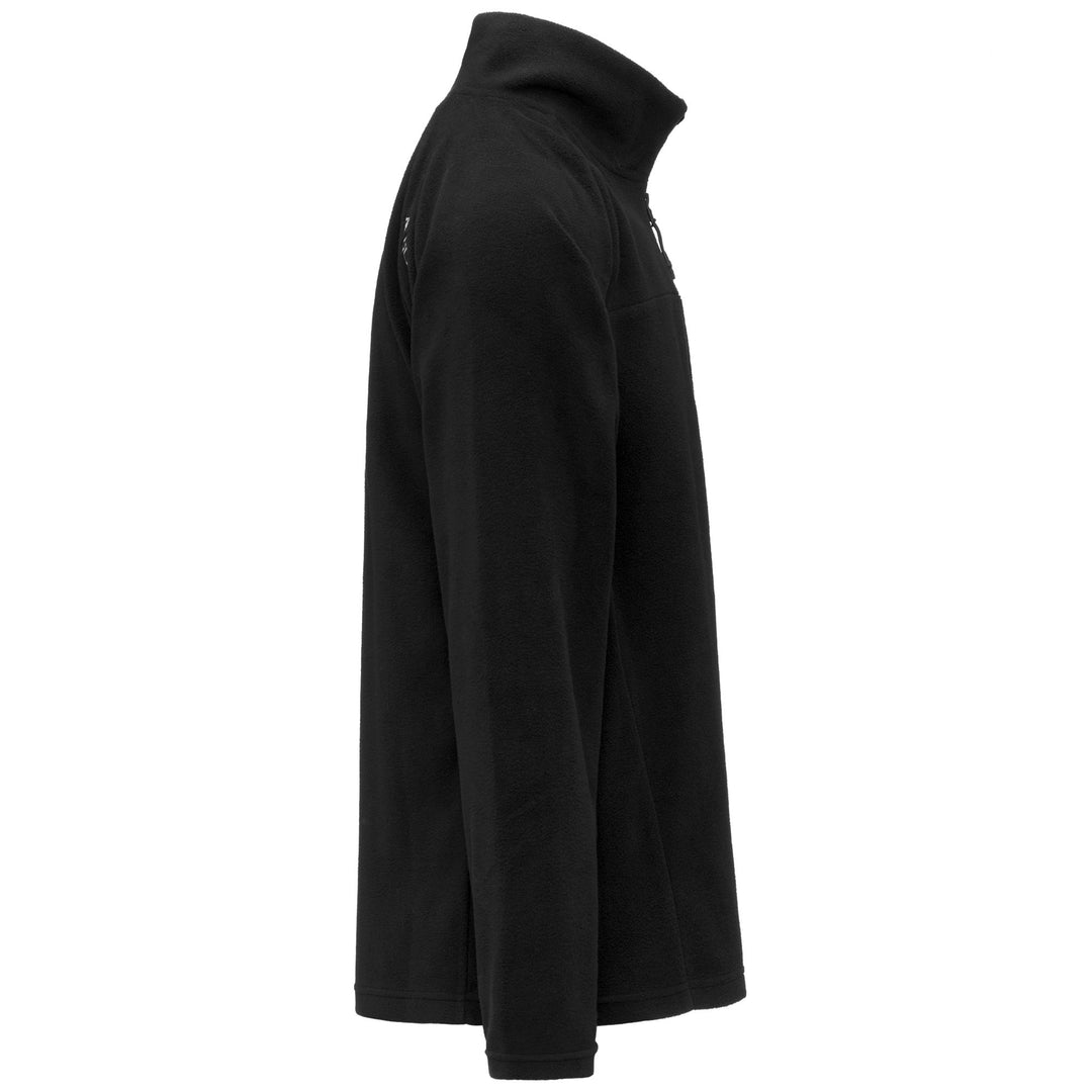 Pull de ski unisexe noir en microfibre polaire, coupe ajustée main