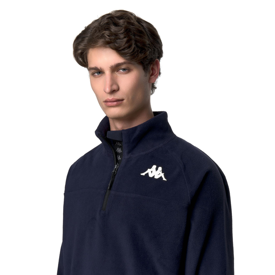 Blue Unisex Micropolar Fleece Jumper with Half-Zip main
