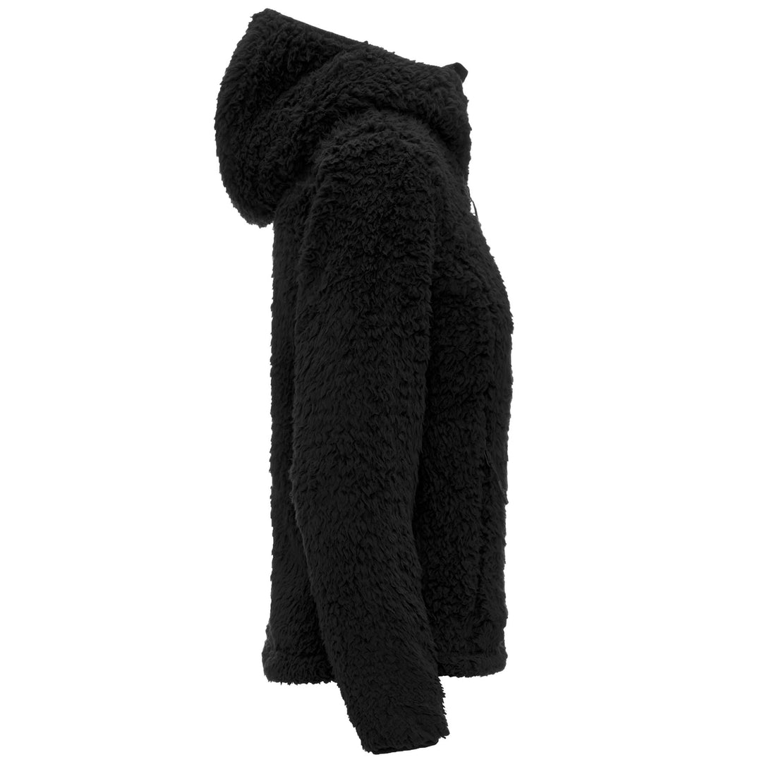 Black Women's Slim Fit Fleece Hoodie for Skiing main