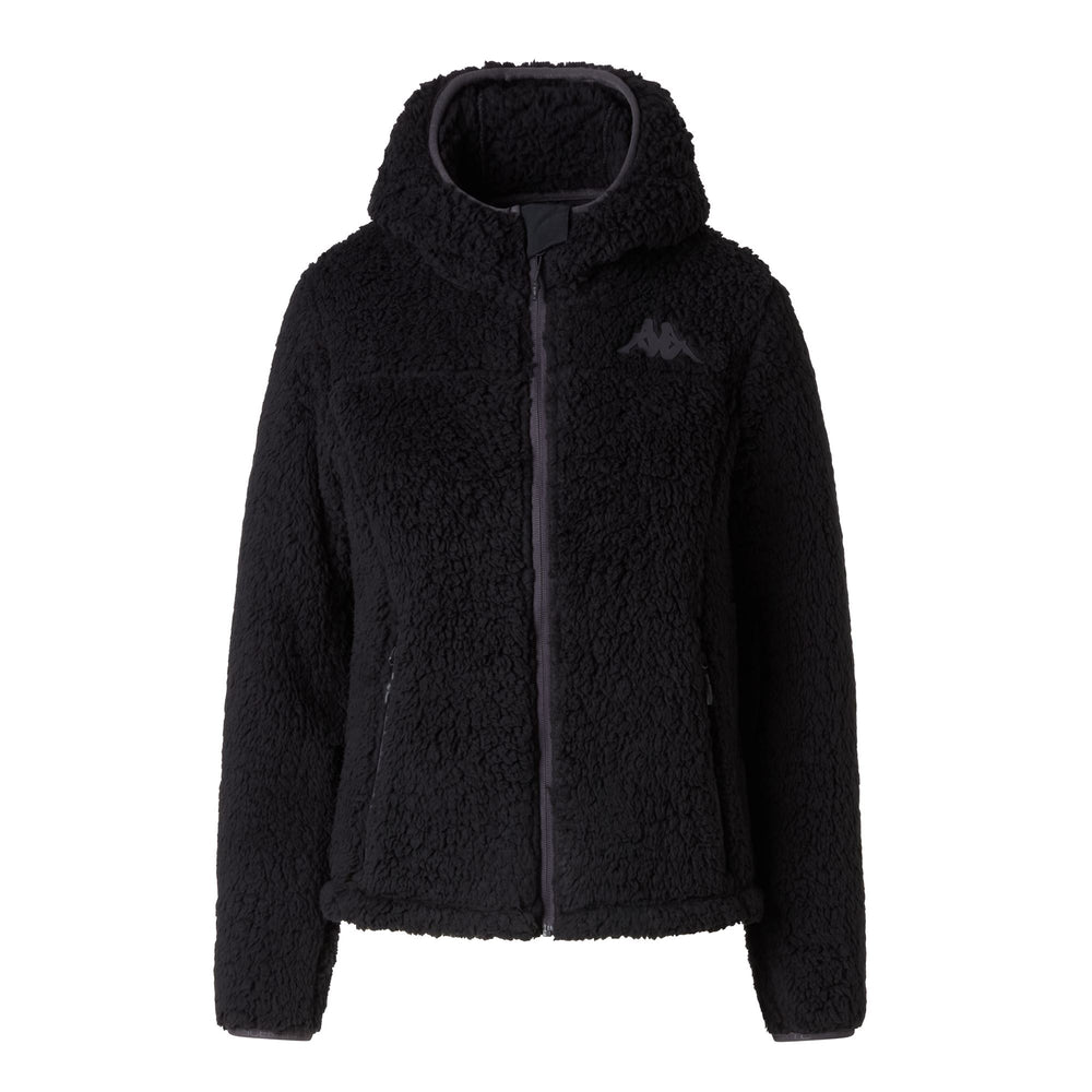 Sweat à capuche polaire noir pour femme, coupe ajustée, idéal pour le ski 02