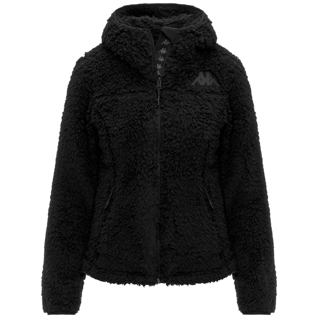 Black Women's Slim Fit Fleece Hoodie for Skiing main