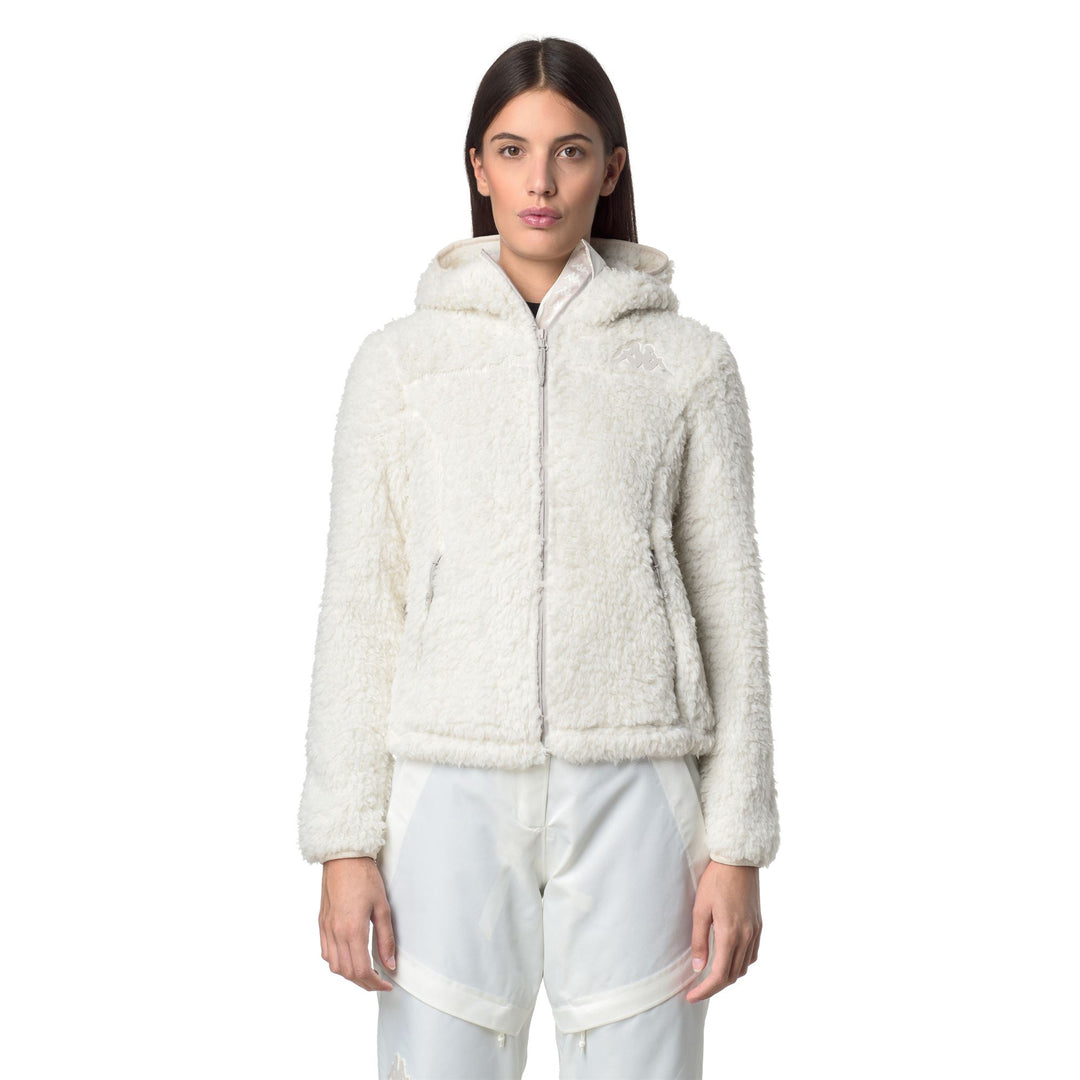 Sweat à capuche polaire blanc pour femme, coupe ajustée, idéal pour le ski 01