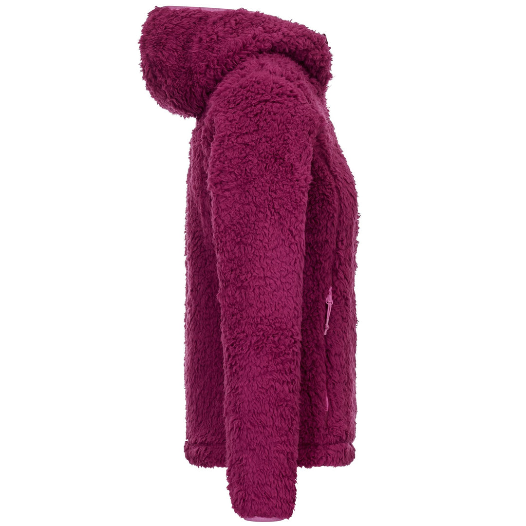 Red Women's Slim Fit Sherpa Fleece Jacket main