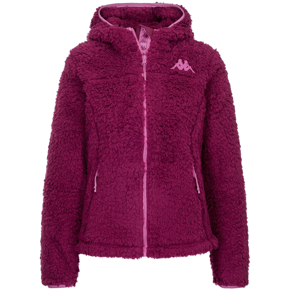Red Women's Slim Fit Sherpa Fleece Jacket 02