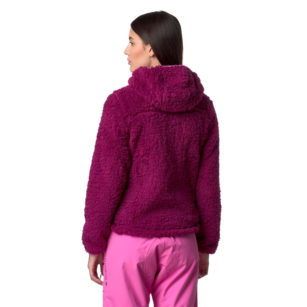 Sweat à capuche polaire slim fit pour femme Red Plum, idéal pour le ski main