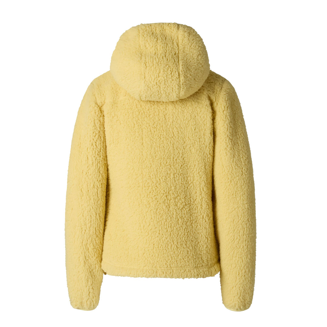 Yellow Women's Slim Fit Fleece Hoodie with Zippered Pockets main