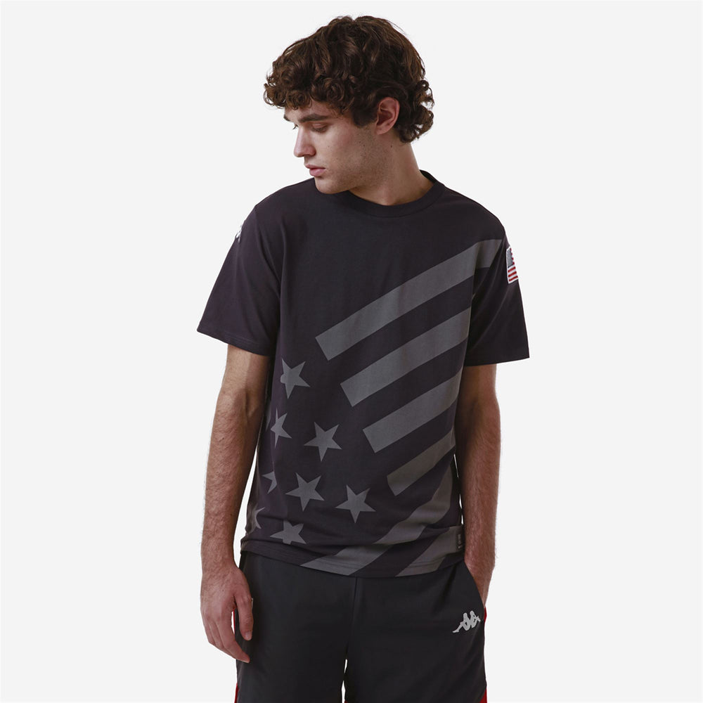 T-ShirtsTop Unisex AYBA2 FLAG US T-Shirt GREY IRON DK Detail (jpg Rgb)			
