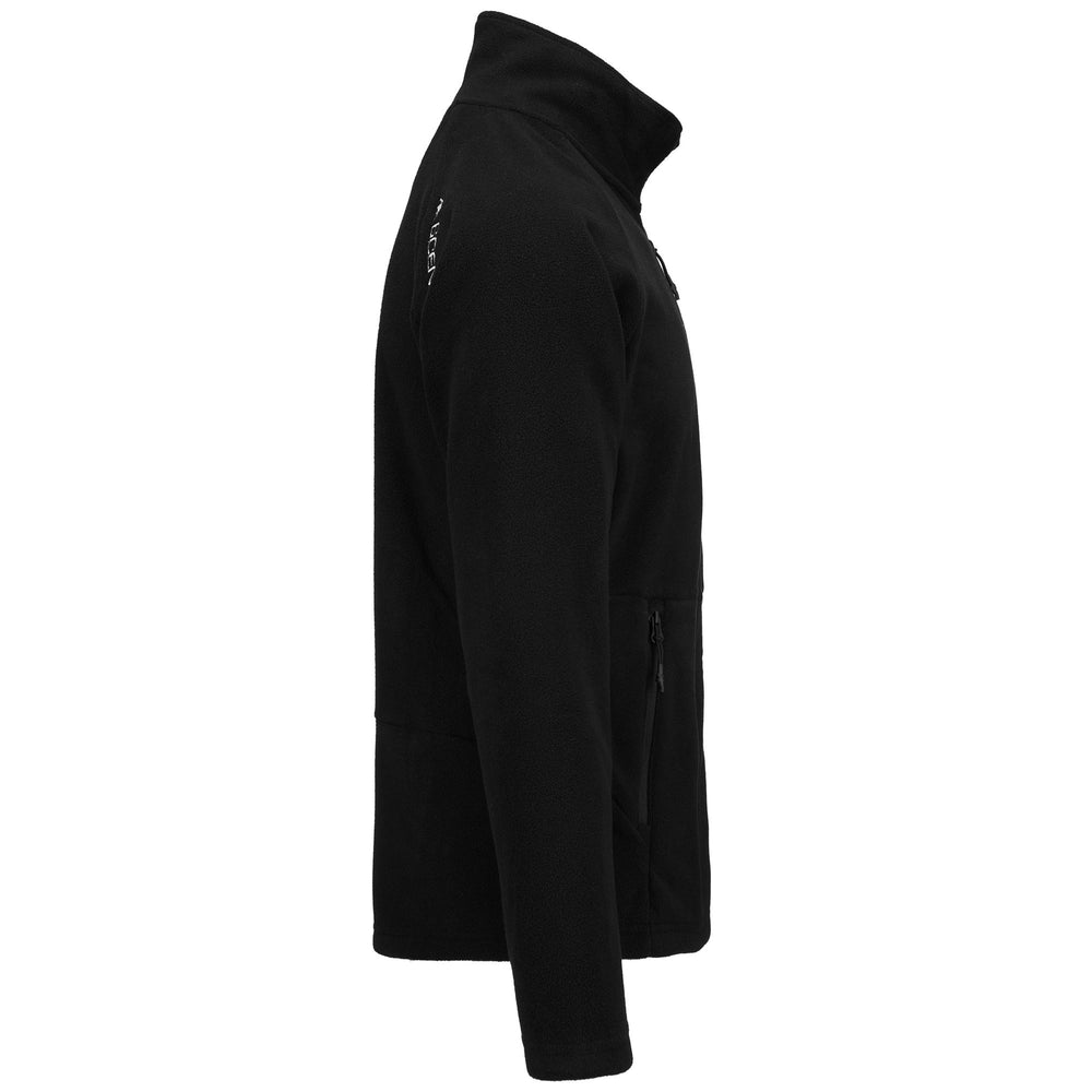 Black Men's Ski Fleece Jacket with Stretch Inserts 02