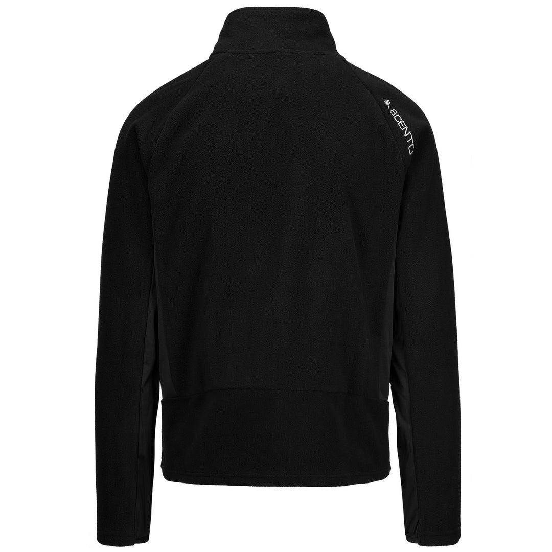 Veste polaire de ski noire pour homme, coupe ajustée, avec empiècements extensibles main
