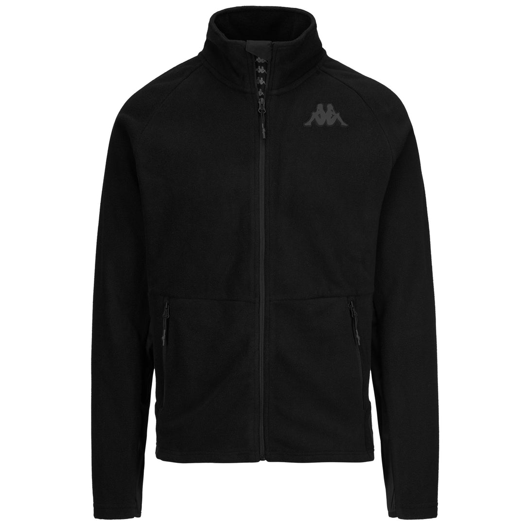 Black Men's Ski Fleece Jacket with Stretch Inserts 01