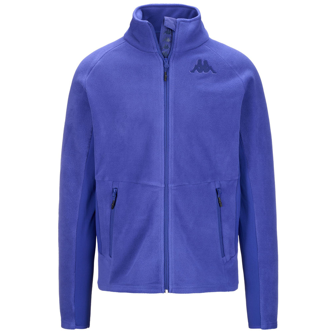 Chaqueta polar de esquí de corte entallado para hombre en color azul violeta con bolsillos con cremallera main