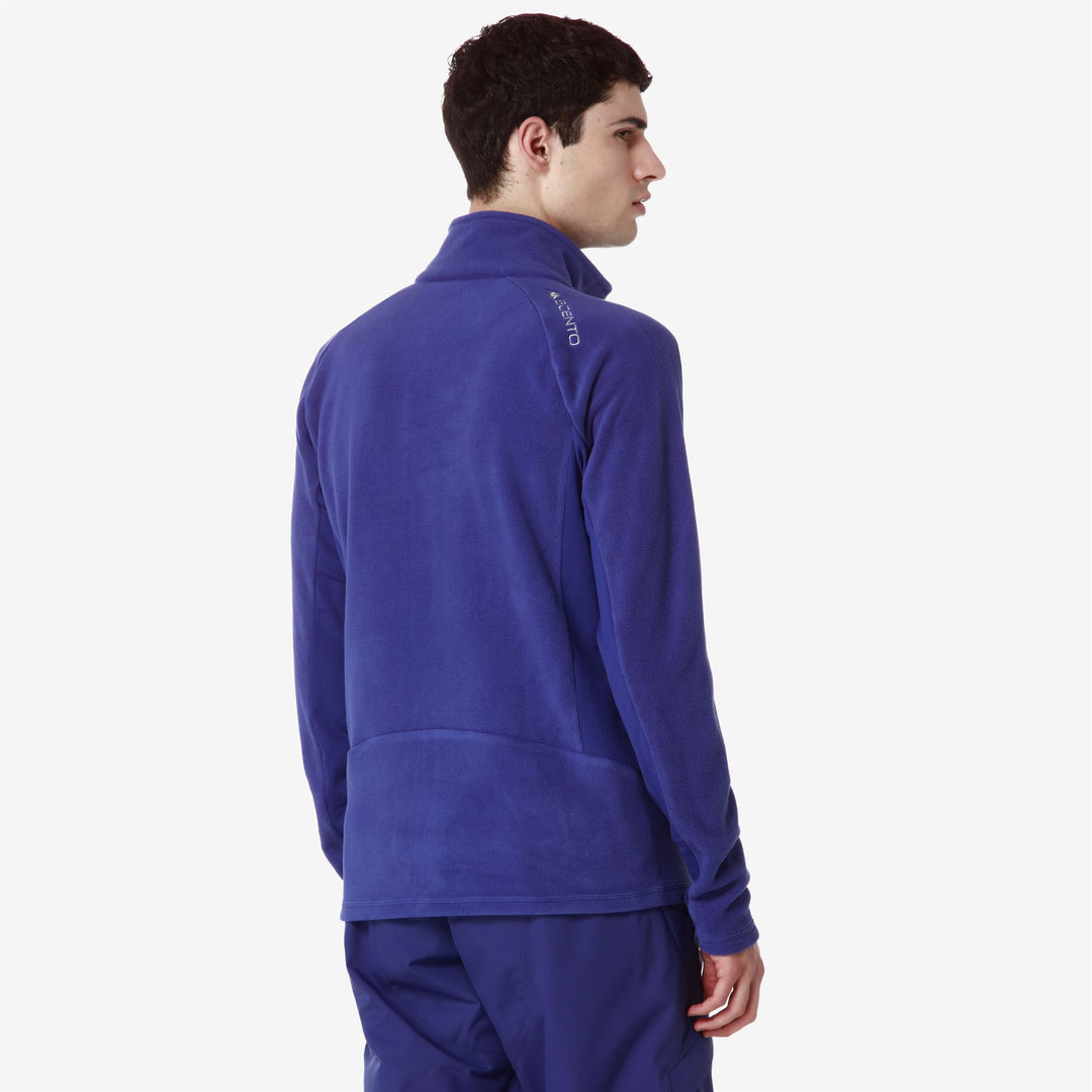 Chaqueta polar de esquí de corte entallado para hombre en color azul violeta con bolsillos con cremallera main