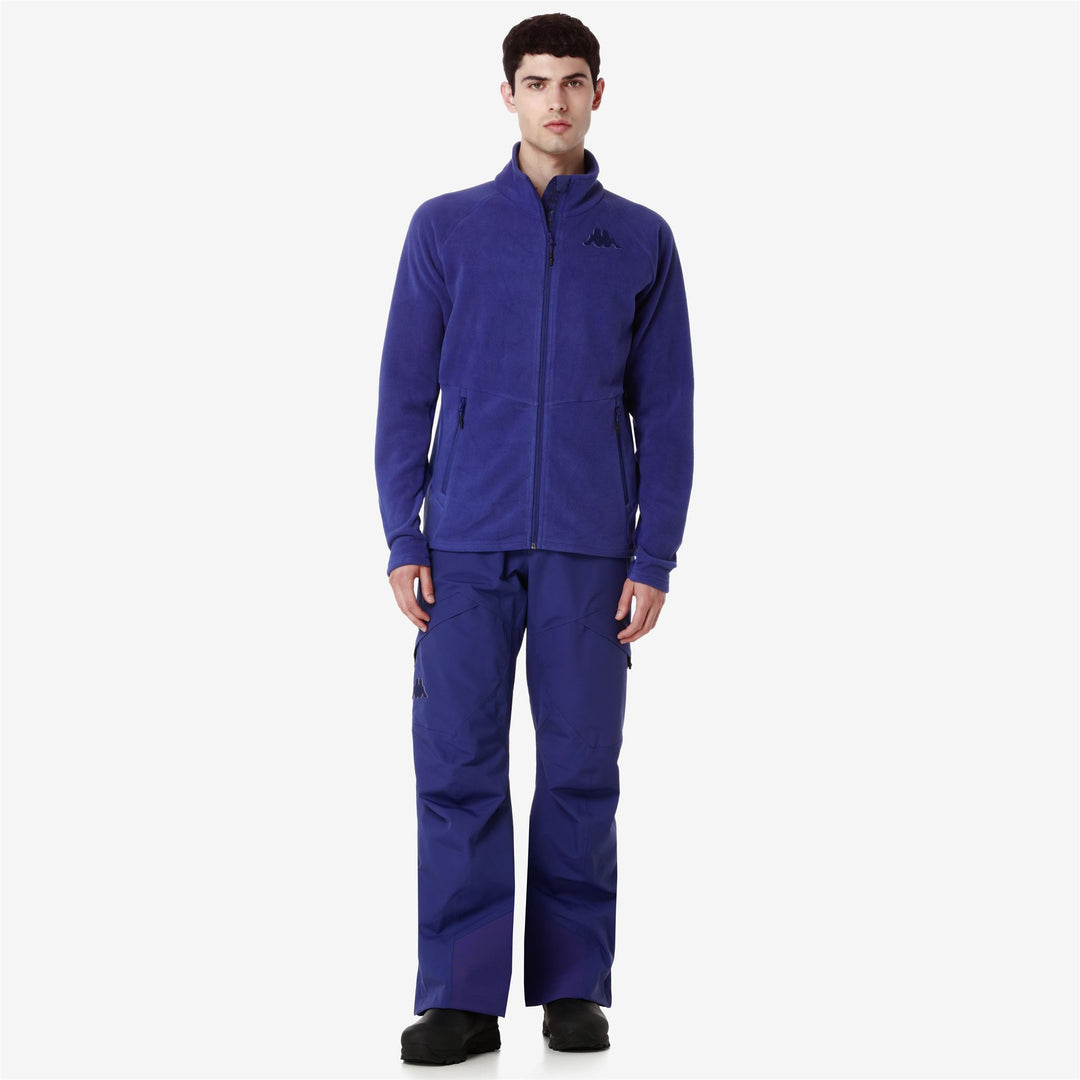 Chaqueta polar de esquí de corte entallado para hombre en color azul violeta con bolsillos con cremallera main