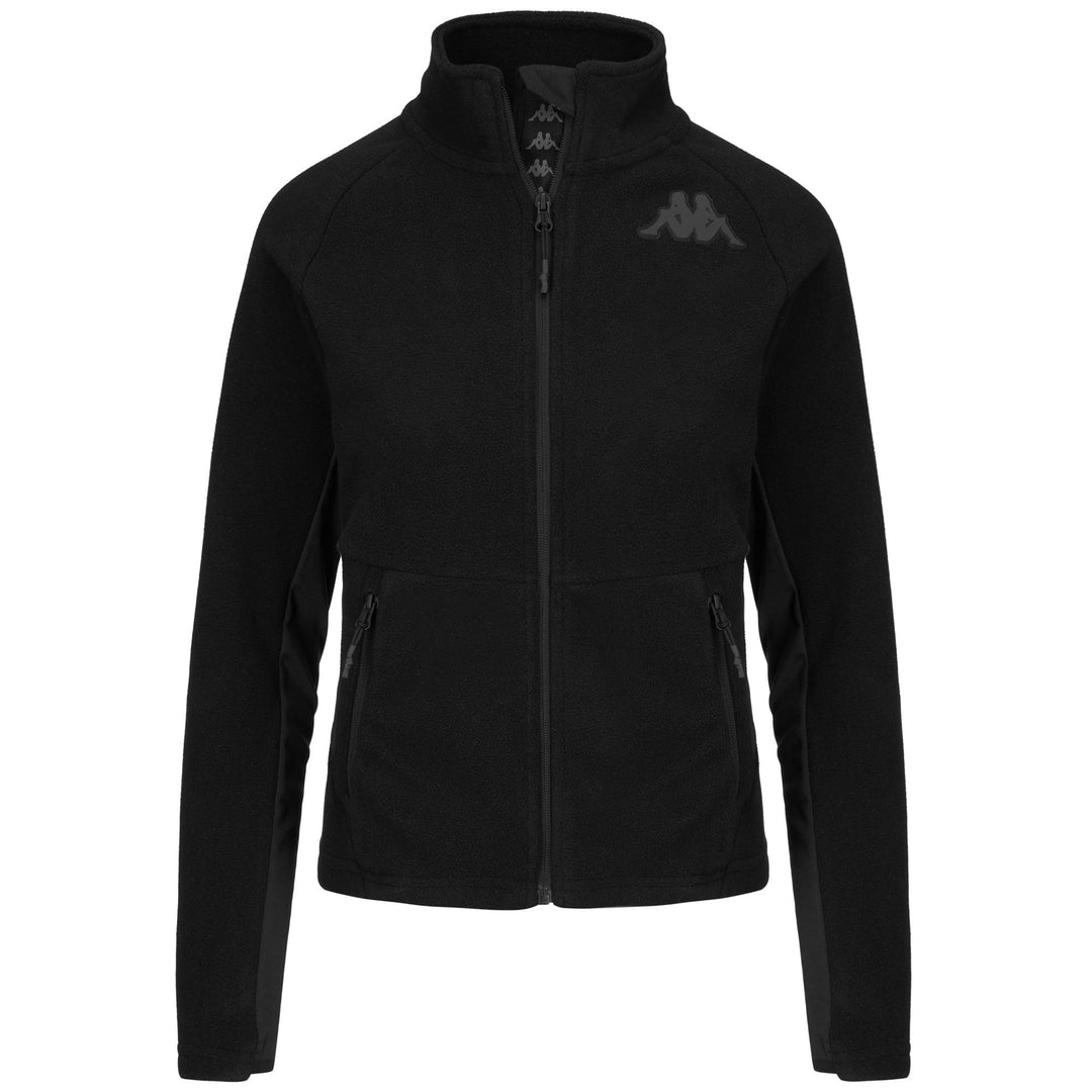 Giacca Fleece Slim Fit da Sci Donna Nera con Tasche con Zip main