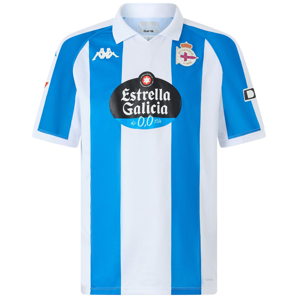 Camiseta deportiva de fútbol reciclada azul para hombre con protección Hydro-Way 02