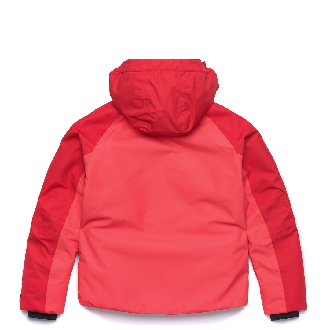 Chaqueta de esquí para niños color rosa y naranja con protección contra el agua. main