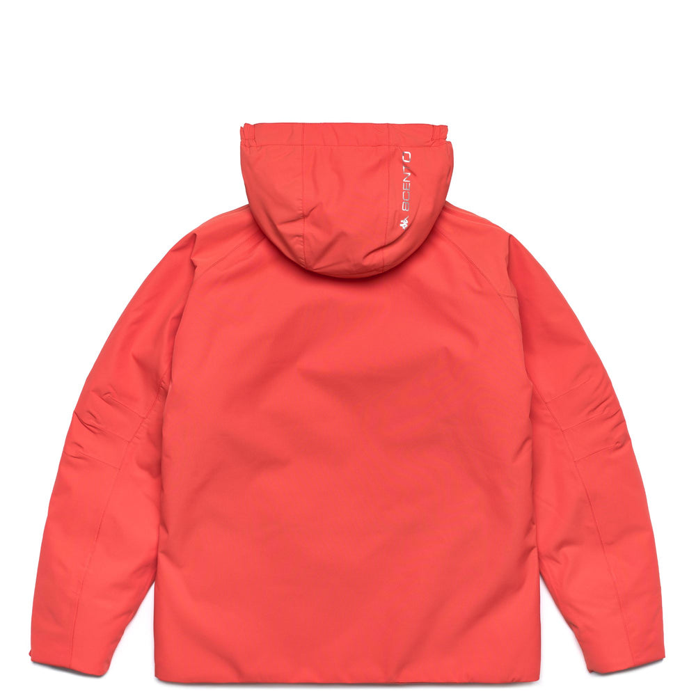 Veste courte de ski rembourrée orange unisexe pour enfant avec protection imperméable 02