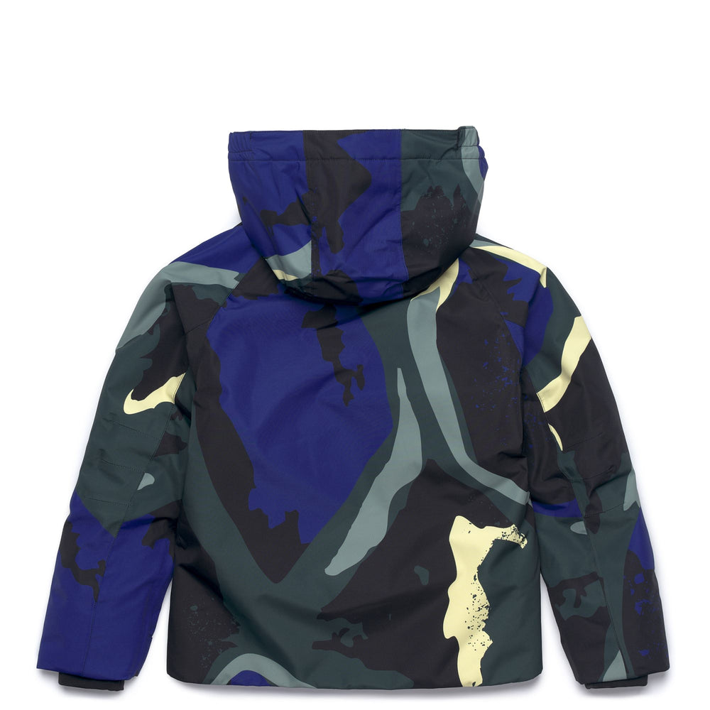 Giacca da Sci Bambino Nera e Verde con Protezione dall'Acqua 02