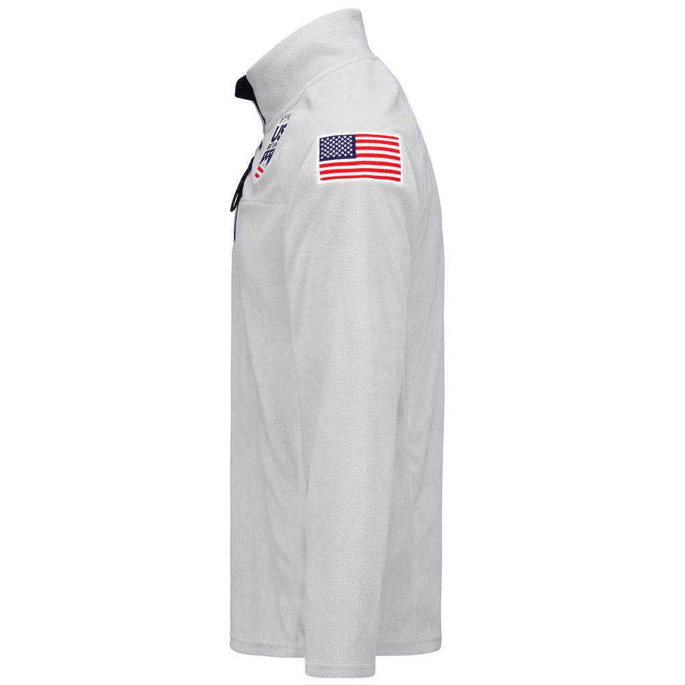 Pull polaire gris unisexe coupe ajustée avec demi-zip pour le ski 02