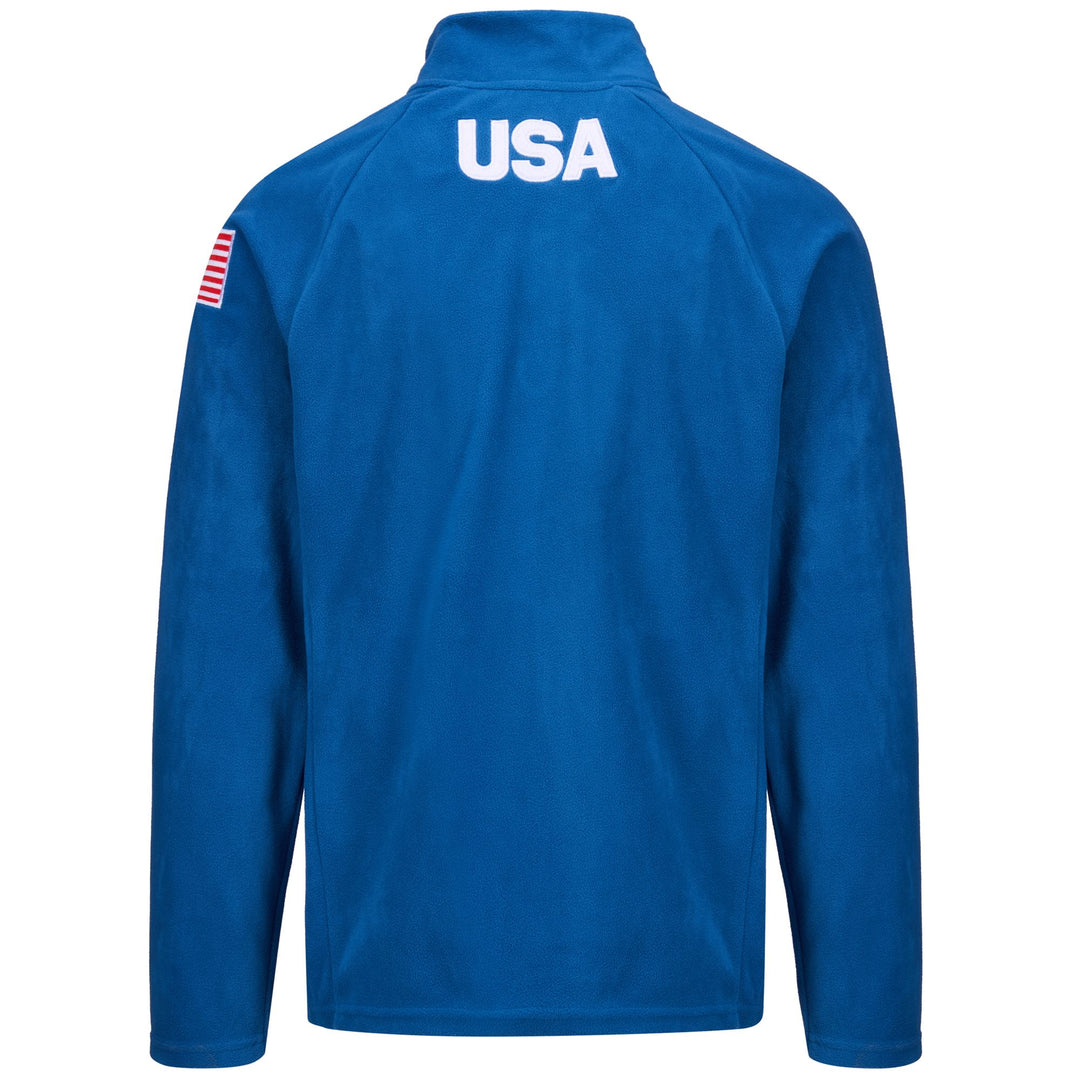 Deep Water Blue Unisex Ski Microfleece Jumper with Half Zip main
