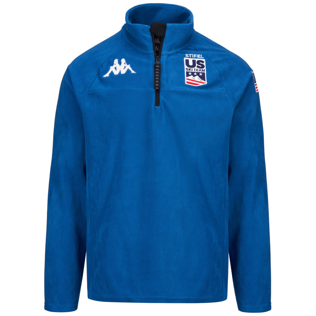 Blue Unisex Slim Fit Fleece Jumper for Skiing 01