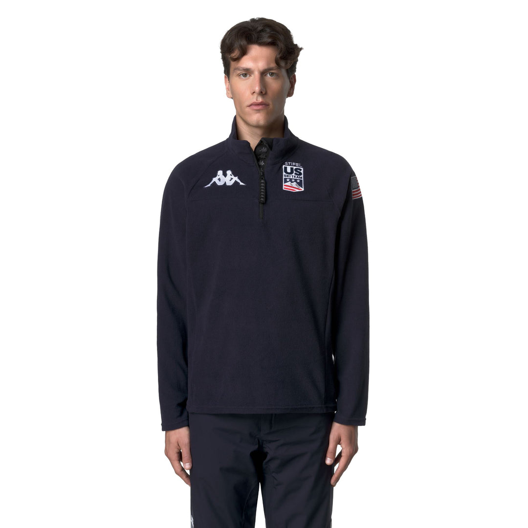 Unisex Blue Slim Fit Fleece Jumper for Skiing 01