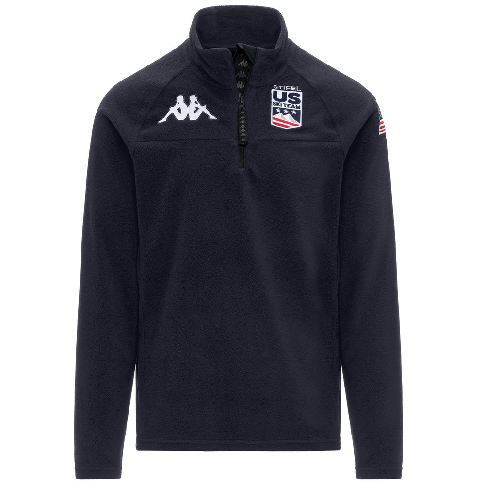 Unisex Blue Slim Fit Fleece Jumper for Skiing 02