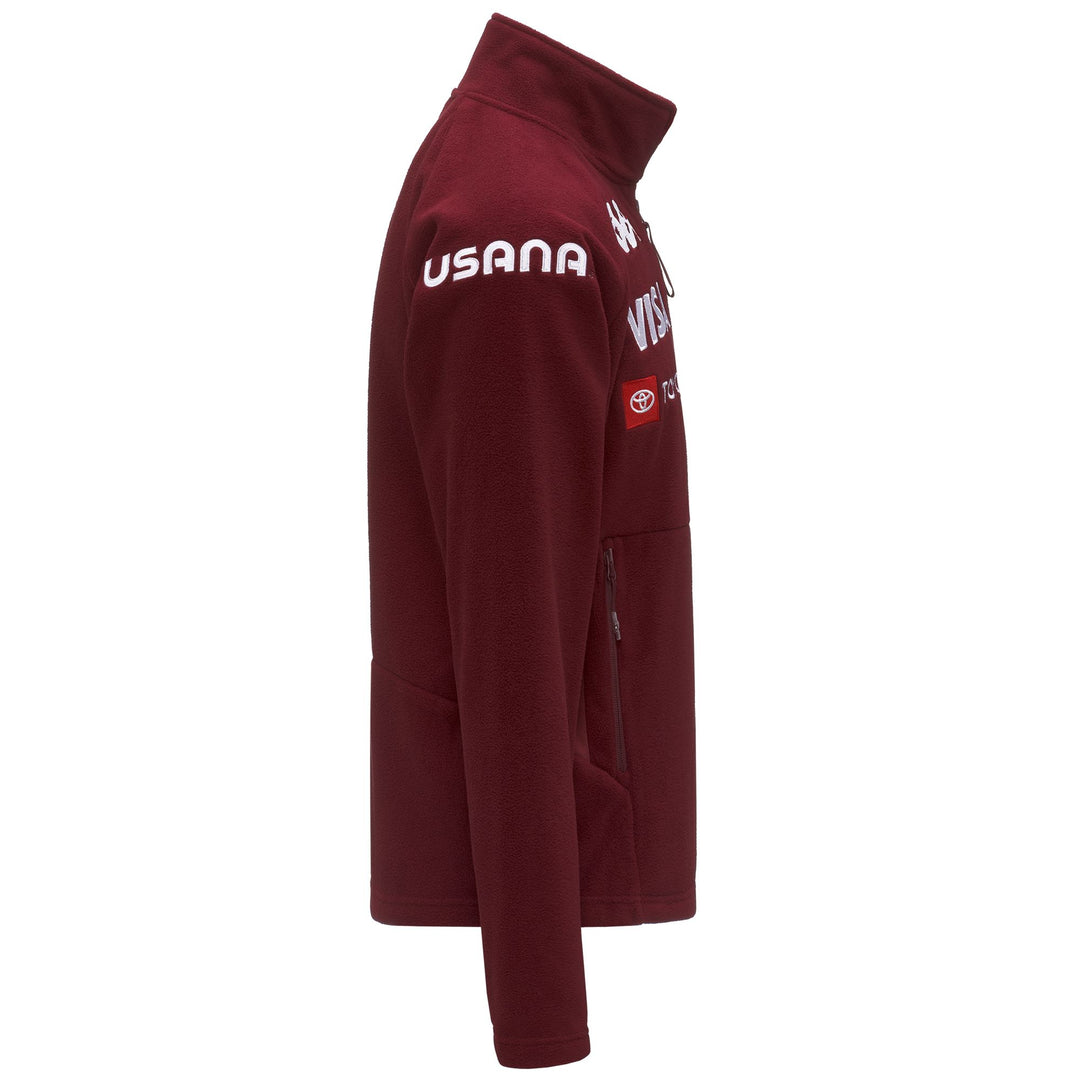 Red Men's Slim Fit Functional Ski Fleece with Zippered Pockets main