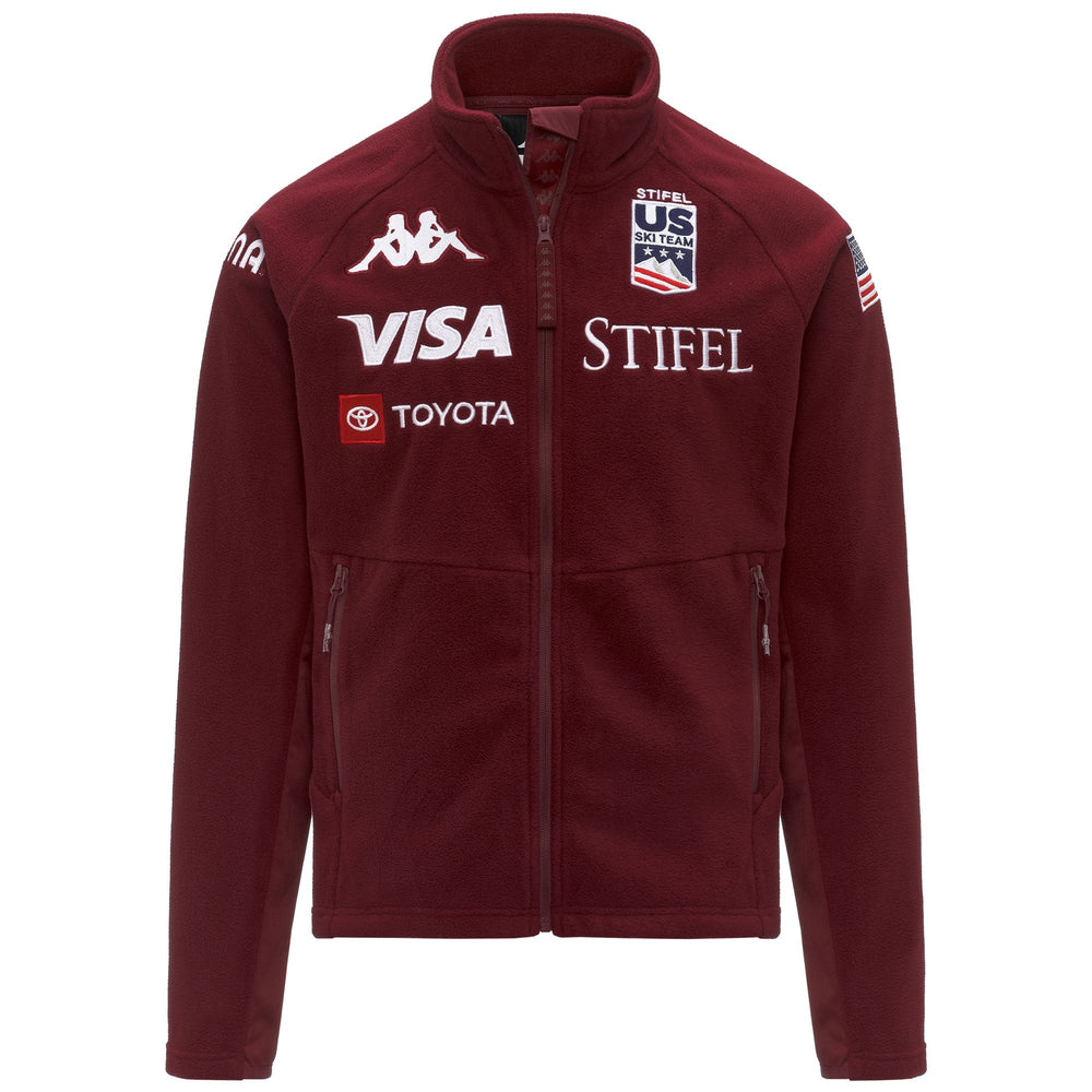 Red Men's Slim Fit Functional Ski Fleece with Zippered Pockets 02