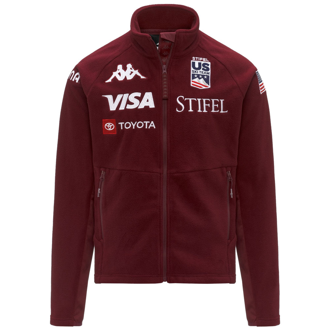 Red Men's Fleece Jacket for Skiing and Snowboarding main