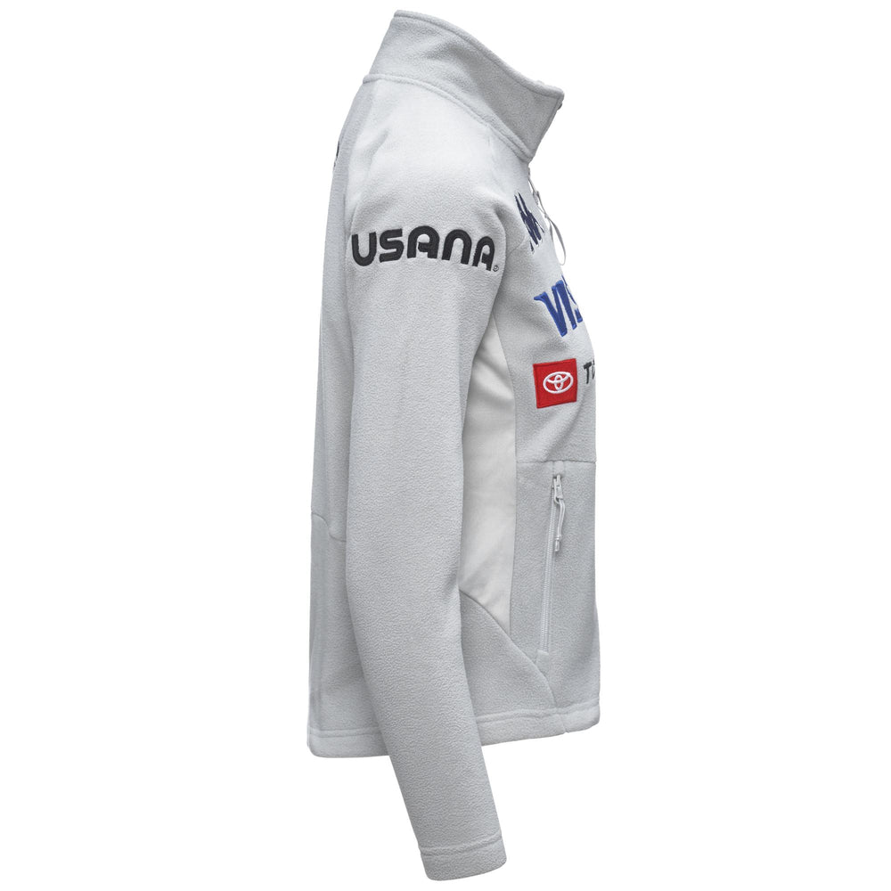 Grey Women's Slim Fit Ski Fleece Jacket with Zippered Pockets 02