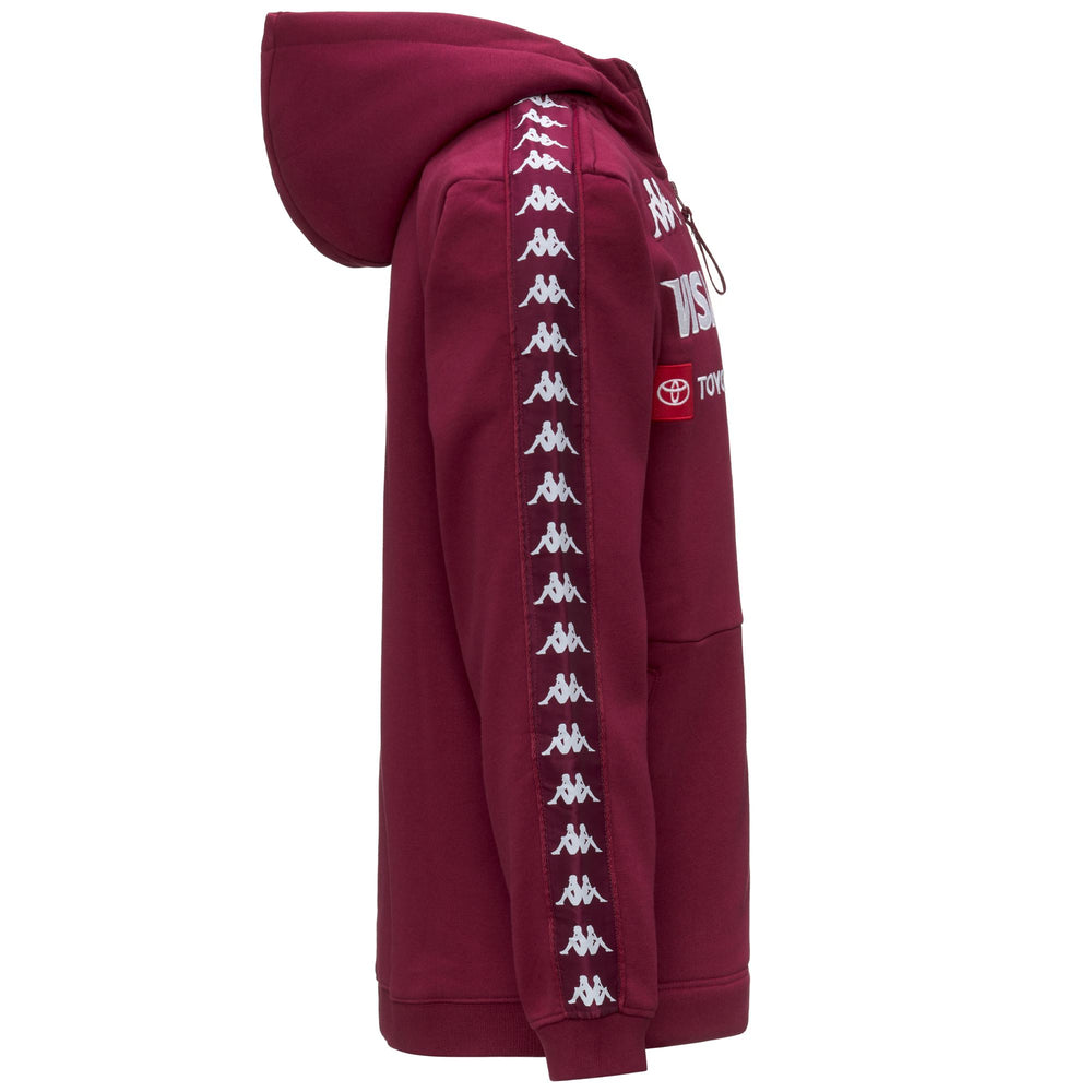Red Unisex Fleece Sweatshirt with Front Pockets for Ski 02