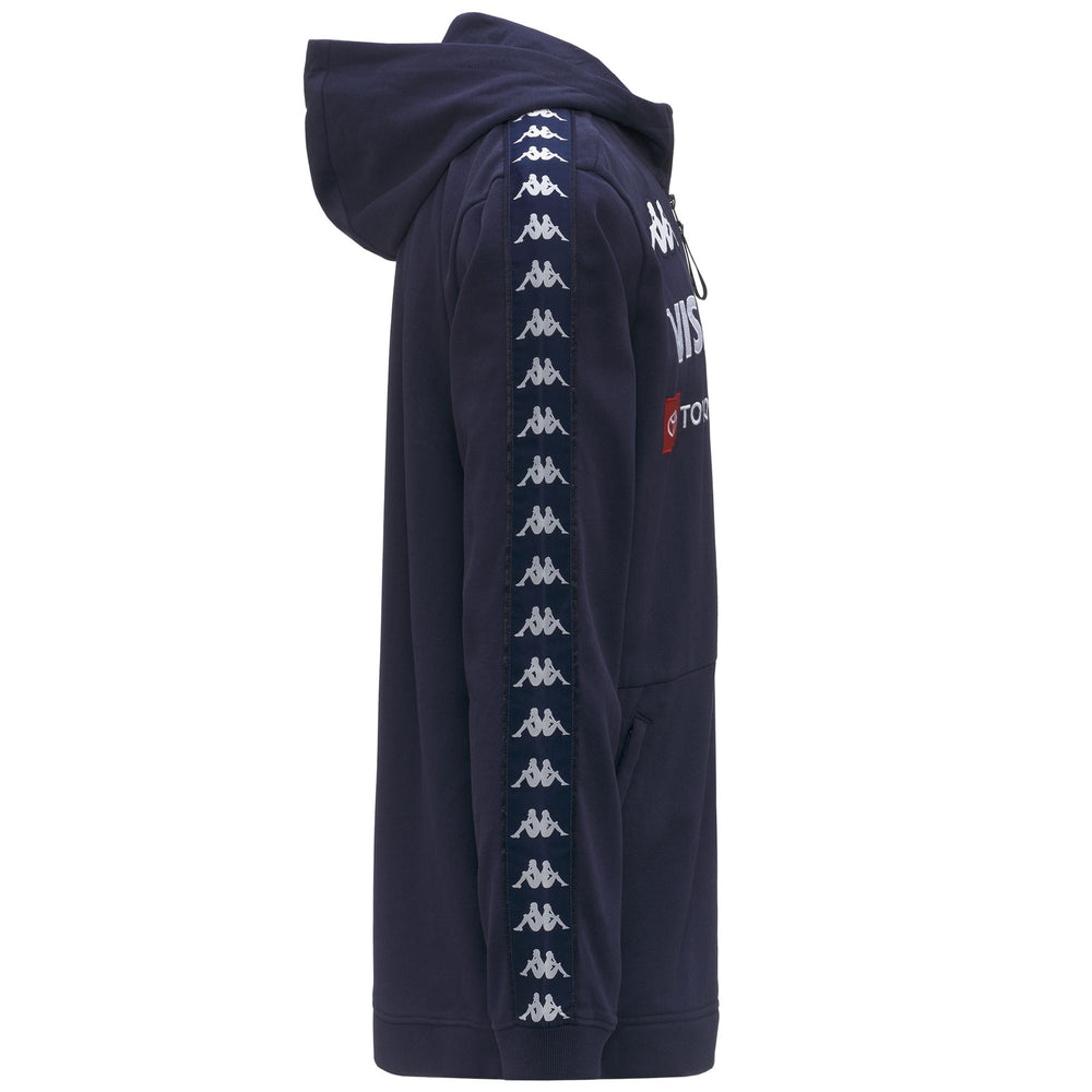 Blue Unisex Ski Fleece Sweatshirt with Two Front Pockets 02