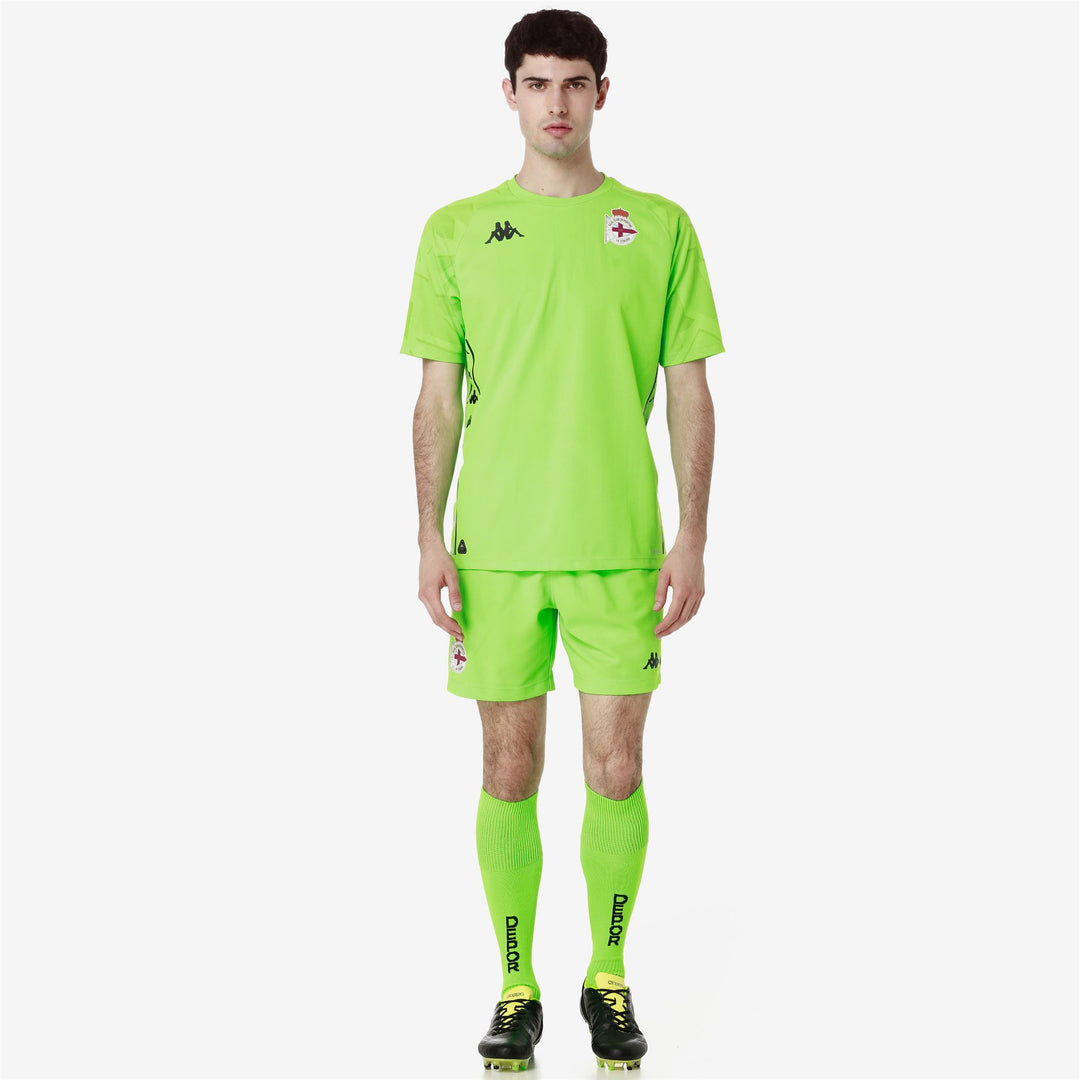 Maglia da portiere da uomo verde neon con protezione Hydro-Way 01