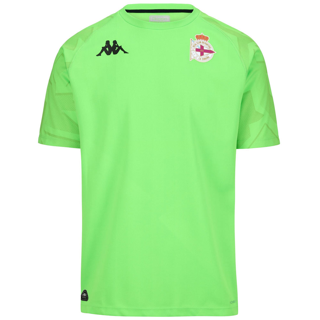 Maglia da portiere da calcio Deportivo de La Coruña da uomo verde neon 01