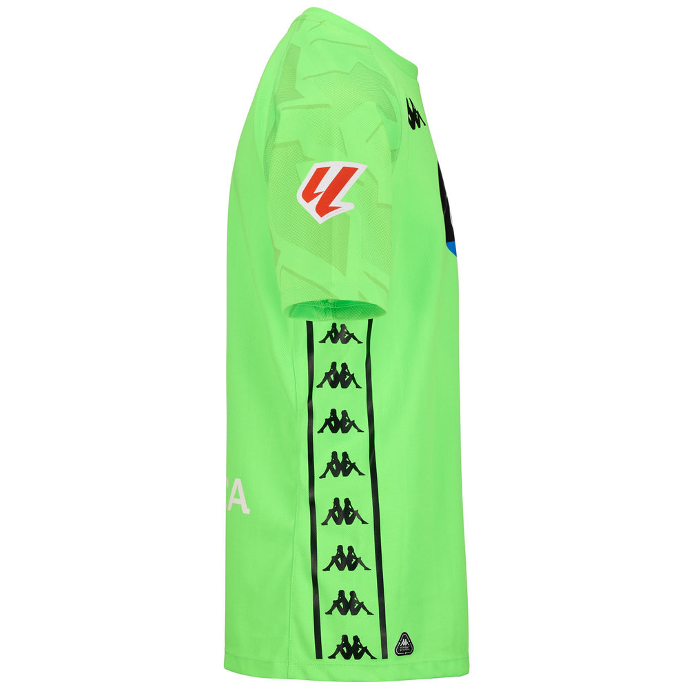 Neon Green Men's Deportivo de La Coruña Football Goalkeeper Shirt 02